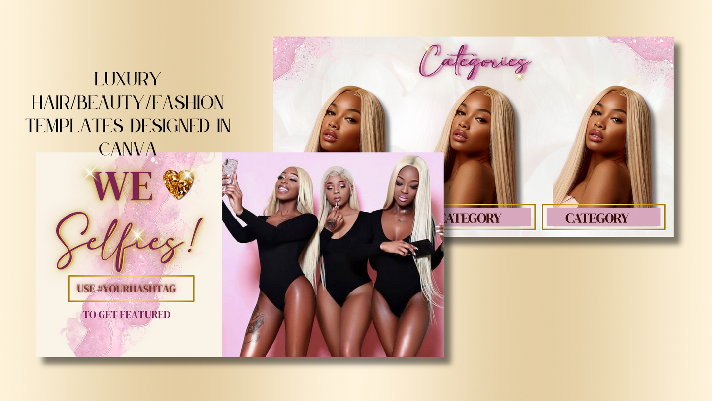 SIX LUXE PREMIUM HAIR/BEAUTY/FASHION BANNERS