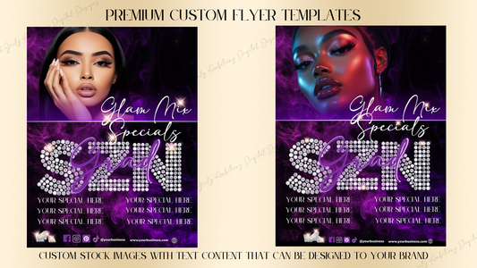 Premium Flyer's Beauty & Glampreneur Flyers – Editable in Canva